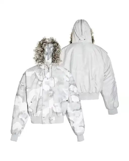 How to wear opium style？ @hellcatkenny00 wear STEEPC grey-and-white camouflage fur collar N2B jacket worldwide shipping🌍 #yvl #carti (7/7)