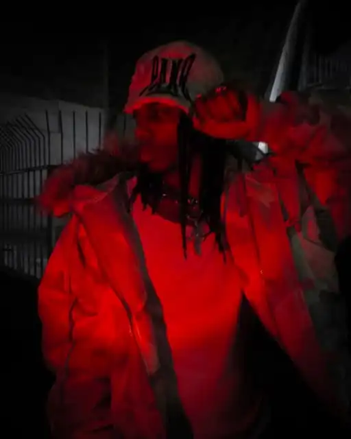 How to wear opium style？ @hellcatkenny00 wear STEEPC grey-and-white camouflage fur collar N2B jacket worldwide shipping🌍 #yvl #carti (6/7)